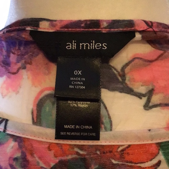 Ali Miles Multicolor Floral Blouse NWT - Picture 6 of 12